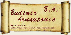 Budimir Arnautović vizit kartica